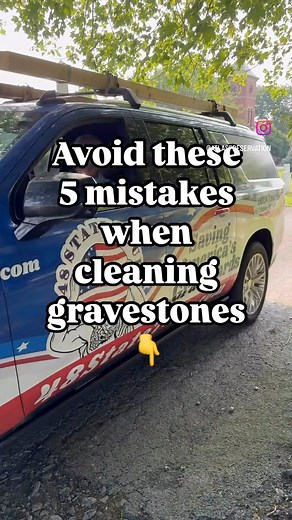 Cleaning gravestones is fun, rewarding and helps our local communities! Whether you’re new to the activity or you’ve completed a handful of successful transformations, be sure to avoid these 5 common mistakes 👉 1. Using harsh chemicals. It’s pretty black and white when it comes to products that are safe to use on gravestones. You never want to use 🚫 bleach, dish soap or anything acidic. There are a handful of suitable products available on the market depending on the type of staining you are d