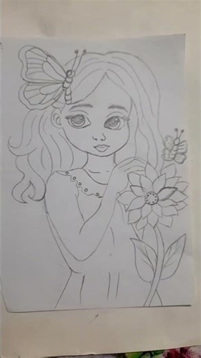 Girl drawing #girl #drawing #easydrawing #pencildrawing #shorts