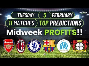 Today's Matches Predictions ⚽| Barca, Arsenal, Milan & Chelsea | Midweek PROFITS! 💰🔥