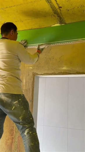 plastering process on indoor walls