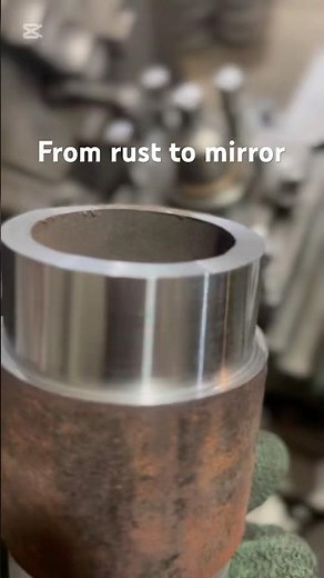 Rust to Shine: Satisfying CNC Turning Transformation 🔥"