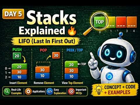 Stack Data Structure in One Shot 🔥 | LIFO, Push Pop, Applications | UGC NET CS Day 5