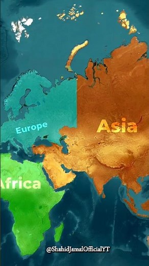 Are Europe and Asia the Same Continent? 🤔 | World Map Geography#facts #worldmap