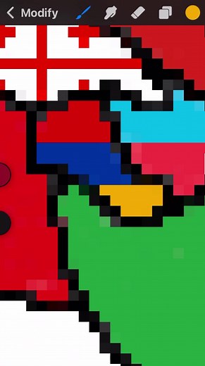 painting countries flags on TikTok