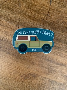 Deaf People Drive Sticker: Funny ASL Waterproof Decal - Etsy