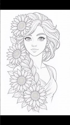 Beautiful Girl Colouring Pages | Cute & Stylish Girl Coloring Sheets for Kids 🎨 #shorts