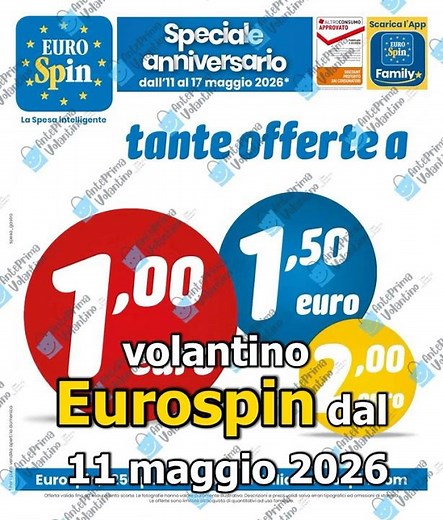 Anteprima Volantino Eurospin dal 11 maggio 2026 in #anteprima su #anteprimavolantino