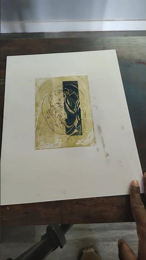 Abstract Monotype Printmaking Process | Negative Print Watercolor Art | Original Works on Paper