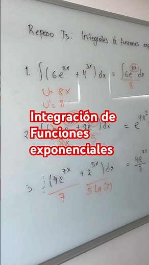Integración de funciones exponenciales y logarítmicas #fyp #calculointegral #parati