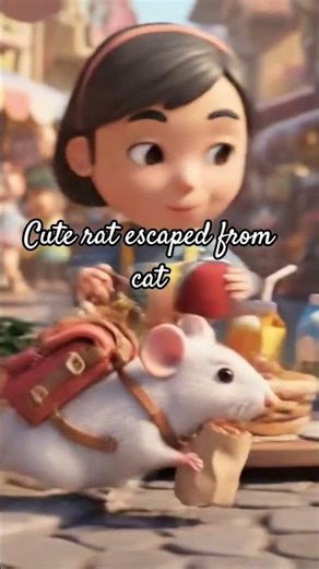 cute rat escaped from cat and enjoyed the party at home.