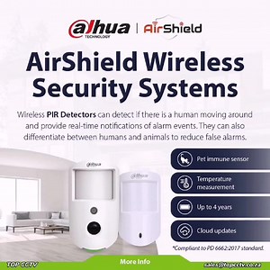 Dahua AirShield wireless alarm system for easy remote management via the DMSS app and integration with Dahua Surveillance equipment. In stock at TOP CCTV - Dahua Authorized National Distributor sales@topcctv.co.za Dahua Technology South Africa | TOP CCTV Security & Surveillance | Facebook