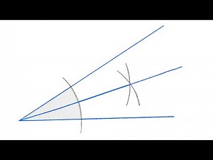 Angle bisector step by step with a compass