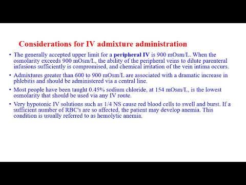 Hospital Pharmacy IV admixtures & TPN Lecture 5