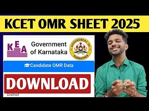 How to download KCET OMR sheet 2025? | KCET 2025 Latest Update