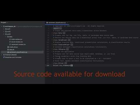 Sentiment Classification + Naive Bayes + Python (Prototype Project 03 - public version)