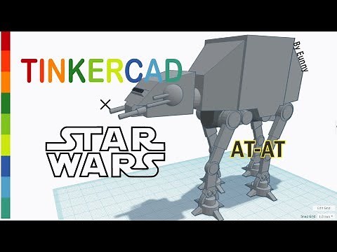 30) AT-AT with Tinkercad x Star Wars | 3D modeling How to