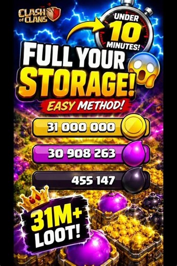 Under 10 Minutes FULL Your Storage #gamingrascal #shorts