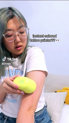 testing this temporary tattoo machine that prints anything in color??? 😩😩 @IMPRINTU