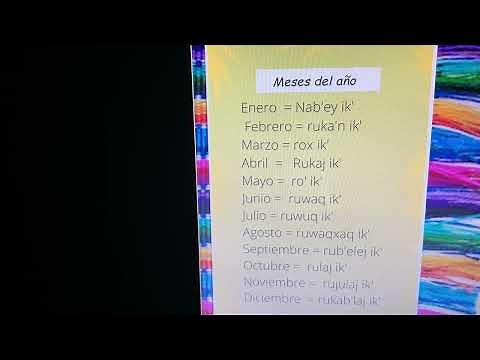 Los meses del año en kaqchikel