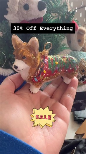 End of year sale is on! The Three Corgis Gift Shop sale is in full force with 30% everything! Get all your Corgi cuteness here, artists, handmade, small biz support! | Three Corgis