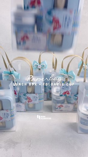 Set Lunch Box & Foldable Cup Hampers for Birthdays