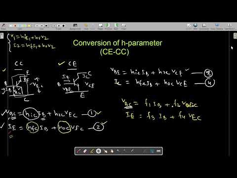 Conversion of h-parameters Common Emitter to Common Collector Configuration of BJT