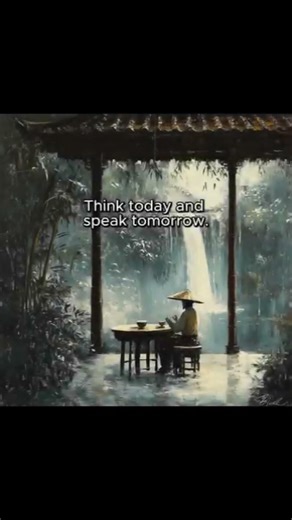"Think carefully before speaking, because wise words come from patience and reflection."