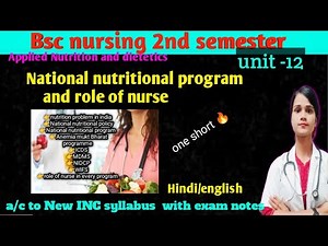 National nutritional program and role of nurse #nutrition #bscnursing 2nd semester one short