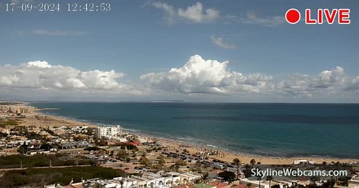【LIVE】 Cámara web en directo Torrevieja - Playa de La Mata | SkylineWebcams