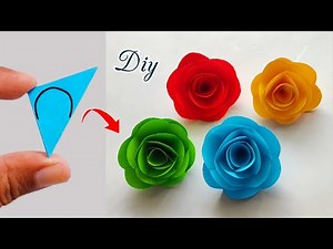 How To Make JISOO Flower 🌹| Paper Flower Making Step By Step, DIY Origami Flower Idea