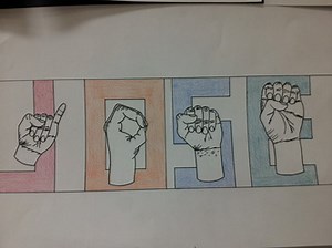 Assignment #9 Contour line Drawing of Sign Language