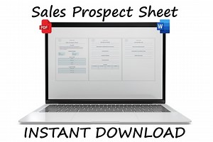 Sales Prospect Sheet | Sales Call Log Template | Client Onboarding Template | Instant Download | Lead Tracker Printable | Prospecting Tools - Etsy