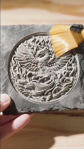 Slate Embossing: Stunning Phoenix Design