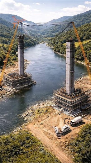 Engineering Magic: Watch This Bridge Appear! 🏗️🌉