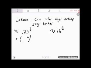 Bab 1 Matematik tingkatan 3 (kssm) : 1.2E Hukum Indeks: Indeks Pecahan