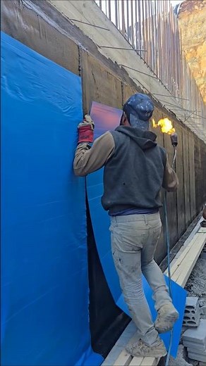 Waterproofing Basement Wall | Real Construction ASMR