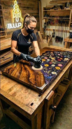 Turning Wood & Flowers into a Luxury Epoxy Dining Table 😳✨