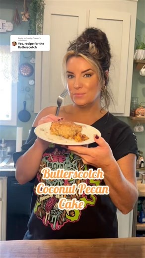 Our favorite cake in this house! Screenshot the recipe at the end. #butterscotchcake #cakerecipe | Haley From The Holler