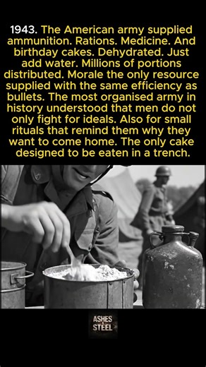 The American army distributed dehydrated birthday cakes to celebrate in the trenches