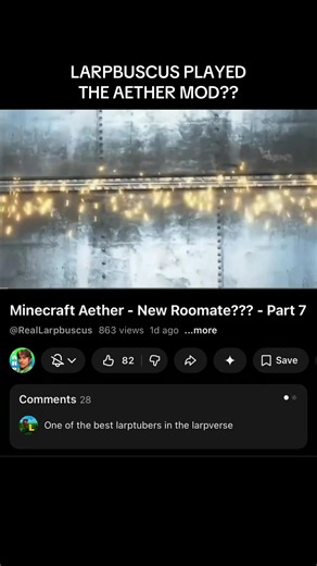 Larpbuscus played The Aether Mod? Nostalgia LARP gameplay