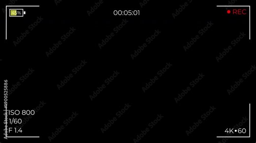 Recording Screen Overlay with 10 seconds timer in alpha channel 4K video ISO 800 F1.4 1/60