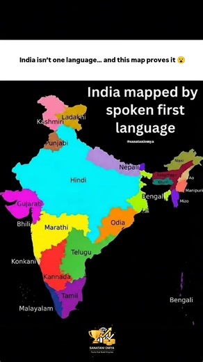 🤯 1 Country, 121 Languages! 🇮🇳 The Spoken Map of India! 🚩
