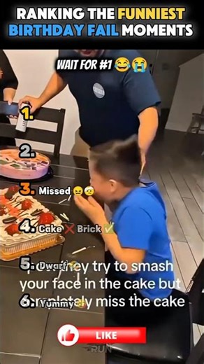Ranking the Funniest Birthday Fail Moments #shorts #funny #birthdayfail #kidsfail