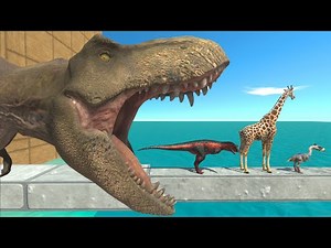 Escape from the sharp teeth of the Trex - Animal Revolt Battle Simulator