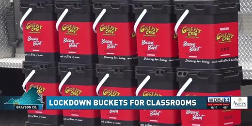 Grayson Co. Lockdown Buckets for Classrooms
