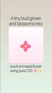 Watch a simple shape bloom into a beautiful animated flower using only HTML and CSS 🌸✨#viral #shorts