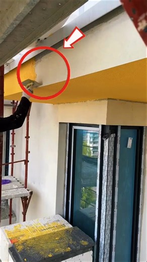Amazing exterior wall skimming technique using stainless steel trowel