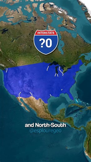 What Do US Highway Numbers Mean? The numbers on US highways actually follow a pattern. Zeros mean east to west routes, fives mean north to south, and three-digit ones are smaller branches. #UnitedStates #USHighway #Seattle #EastCoast #Boston #CanadianBorder #NewYork #Alaska | Esploure Geo