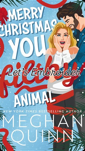 Lauren on Instagram: "@meghanquinnbooks is the greatest author of all time- I said it, I mean it and do yourself a favor and READ THIS. 🍿🍒🦌🎄 #embroidery #booksweatshirt #embroiderytutorial #bookembroidery #merrychristmasyafilthyanimal #meghanquinnbooks #booksta #bookstgram #stitchyourshelf #crafty #bookish"