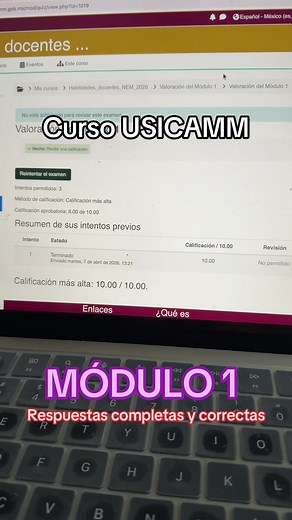 Curso Obligatorio USICAMM - Módulo 1: Respuestas Clave